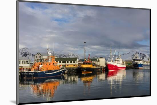 Fishing Vessel in Harbor at Hofn, Iceland-Chuck Haney-Mounted Photographic Print