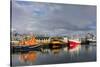 Fishing Vessel in Harbor at Hofn, Iceland-Chuck Haney-Stretched Canvas