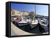 Fishing Vessels and Harbour, St. Tropez, Var, Provence, Cote D'Azur, France, Mediterranean, Europe-Peter Barritt-Framed Stretched Canvas