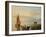 Fishing Vessels at Sunset-Cornelius Springer-Framed Giclee Print