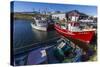 Fishing Vessels Inside the Harbor at Bonavista, Newfoundland, Canada, North America-Michael Nolan-Stretched Canvas