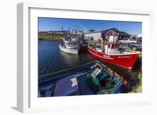 Fishing Vessels Inside the Harbor at Bonavista, Newfoundland, Canada, North America-Michael Nolan-Framed Photographic Print