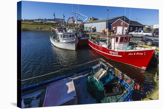 Fishing Vessels Inside the Harbor at Bonavista, Newfoundland, Canada, North America-Michael Nolan-Stretched Canvas