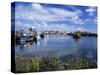 Fishing Vessels Moored Along the West Pier, Howth Harbour and Lifeboat, Howth, Eire, Ireland-Pearl Bucknall-Stretched Canvas