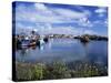 Fishing Vessels Moored Along the West Pier, Howth Harbour and Lifeboat, Howth, Eire, Ireland-Pearl Bucknall-Stretched Canvas