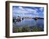 Fishing Vessels Moored Along the West Pier, Howth Harbour and Lifeboat, Howth, Eire, Ireland-Pearl Bucknall-Framed Photographic Print