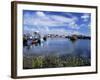 Fishing Vessels Moored Along the West Pier, Howth Harbour and Lifeboat, Howth, Eire, Ireland-Pearl Bucknall-Framed Photographic Print