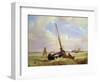 Fishing vessels off Calais, 19th century-Alexandre T. Francia-Framed Giclee Print