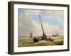 Fishing vessels off Calais, 19th century-Alexandre T. Francia-Framed Giclee Print