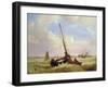 Fishing vessels off Calais, 19th century-Alexandre T. Francia-Framed Giclee Print