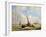 Fishing vessels off Calais, 19th century-Alexandre T. Francia-Framed Giclee Print