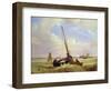 Fishing vessels off Calais, 19th century-Alexandre T. Francia-Framed Premium Giclee Print