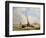 Fishing vessels off Calais, 19th century-Alexandre T. Francia-Framed Premium Giclee Print