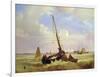 Fishing vessels off Calais, 19th century-Alexandre T. Francia-Framed Giclee Print