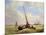 Fishing vessels off Calais, 19th century-Alexandre T. Francia-Mounted Giclee Print