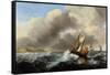 Fishing Vessels Offshore in a Heavy Sea, 1864-Ludolf Backhuysen-Framed Stretched Canvas