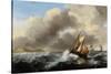 Fishing Vessels Offshore in a Heavy Sea, 1864-Ludolf Backhuysen-Stretched Canvas