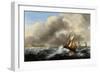 Fishing Vessels Offshore in a Heavy Sea, 1864-Ludolf Backhuysen-Framed Giclee Print