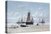 Fishing vessels on the beach, Zandvoort-Hendrik Hulk-Stretched Canvas