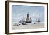 Fishing vessels on the beach, Zandvoort-Hendrik Hulk-Framed Giclee Print