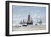 Fishing vessels on the beach, Zandvoort-Hendrik Hulk-Framed Giclee Print