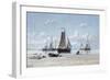 Fishing vessels on the beach, Zandvoort-Hendrik Hulk-Framed Giclee Print