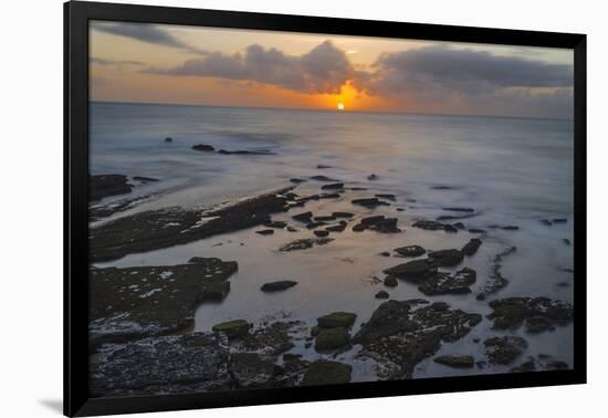 Fishing village Ericeira. Sunset at beach. Portugal-Martin Zwick-Framed Photographic Print