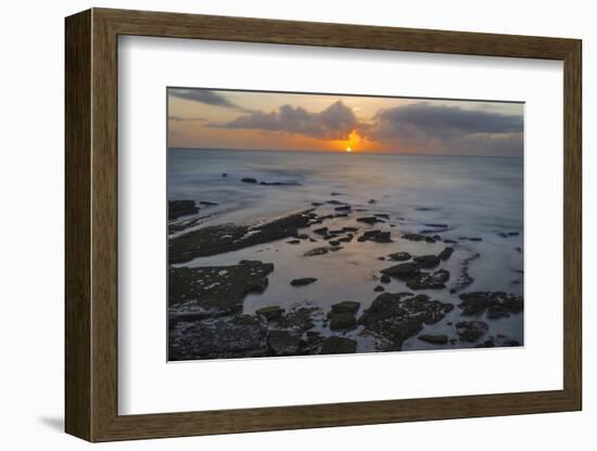 Fishing village Ericeira. Sunset at beach. Portugal-Martin Zwick-Framed Photographic Print