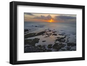 Fishing village Ericeira. Sunset at beach. Portugal-Martin Zwick-Framed Photographic Print