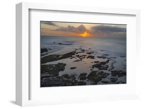 Fishing village Ericeira. Sunset at beach. Portugal-Martin Zwick-Framed Photographic Print