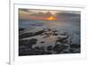 Fishing village Ericeira. Sunset at beach. Portugal-Martin Zwick-Framed Photographic Print