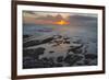 Fishing village Ericeira. Sunset at beach. Portugal-Martin Zwick-Framed Photographic Print