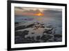 Fishing village Ericeira. Sunset at beach. Portugal-Martin Zwick-Framed Photographic Print