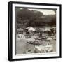 Fishing Village of Obatake on the Inland Sea, Looking North to the Terraced Rice Fields, Japan-Underwood & Underwood-Framed Photographic Print