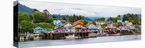Fishing village on lakeshore, Sitka, Southeast Alaska, Alaska, USA-null-Stretched Canvas