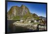 Fishing village on strandflat of Hamnoy, Reinefjorden Islands, Lofoten-Tony Waltham-Framed Photographic Print