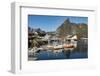 Fishing village on strandflat of Hamnoy, Reinefjorden Islands, Lofoten-Tony Waltham-Framed Photographic Print