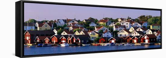 Fishing Village on the West Coast Fiskebaeckskil Sweden-null-Framed Stretched Canvas