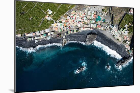 Fishing Village Playa Bombilla, La Palma, Aerial Picture, Canary Islands, Spain-Frank Fleischmann-Mounted Photographic Print