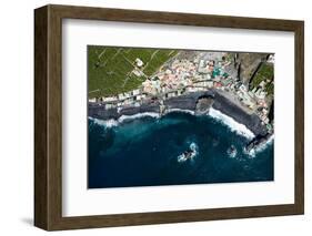 Fishing Village Playa Bombilla, La Palma, Aerial Picture, Canary Islands, Spain-Frank Fleischmann-Framed Photographic Print