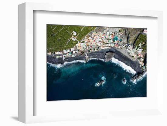 Fishing Village Playa Bombilla, La Palma, Aerial Picture, Canary Islands, Spain-Frank Fleischmann-Framed Photographic Print