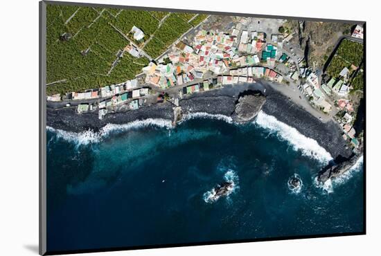 Fishing Village Playa Bombilla, La Palma, Aerial Picture, Canary Islands, Spain-Frank Fleischmann-Mounted Photographic Print