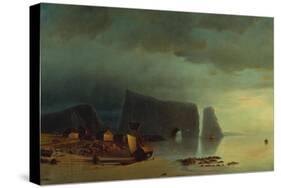 Fishing Village-William Bradford-Stretched Canvas