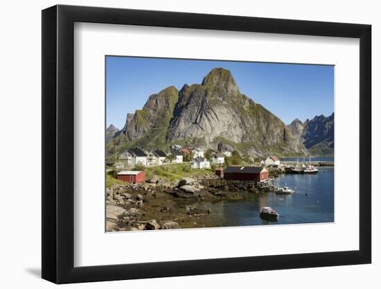 Fishing vllages on Reinefjorden, Andoya, Lofoten-Tony Waltham-Framed Photographic Print