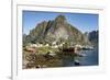 Fishing vllages on Reinefjorden, Andoya, Lofoten-Tony Waltham-Framed Photographic Print