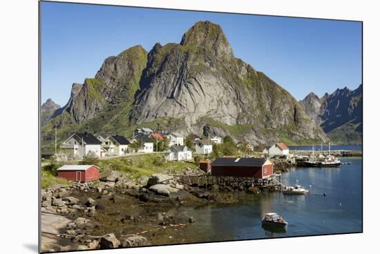 Fishing vllages on Reinefjorden, Andoya, Lofoten-Tony Waltham-Mounted Photographic Print