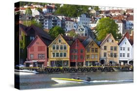 Fishing Warehouses in the Bryggen District-Doug Pearson-Stretched Canvas