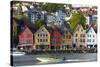 Fishing Warehouses in the Bryggen District-Doug Pearson-Stretched Canvas