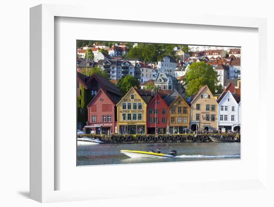 Fishing Warehouses in the Bryggen District-Doug Pearson-Framed Photographic Print