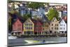 Fishing Warehouses in the Bryggen District-Doug Pearson-Mounted Photographic Print